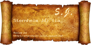 Sternheim Júlia névjegykártya