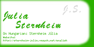julia sternheim business card